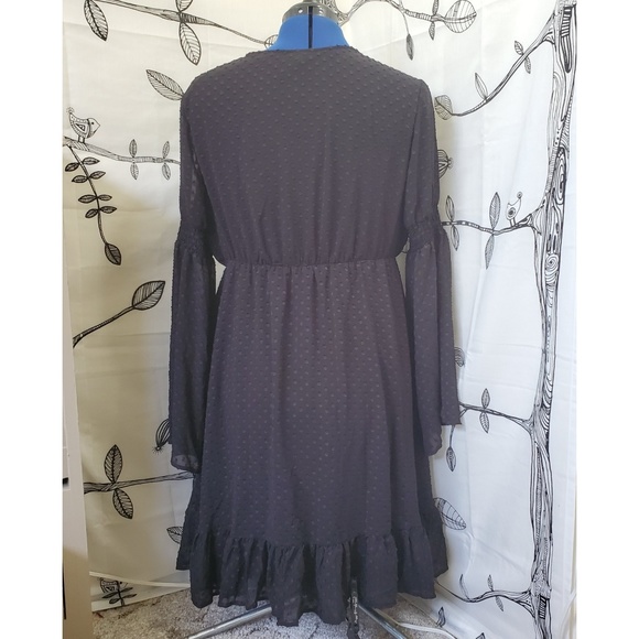 Torrid - Black Textured Skater Dress - Picture 3 of 7